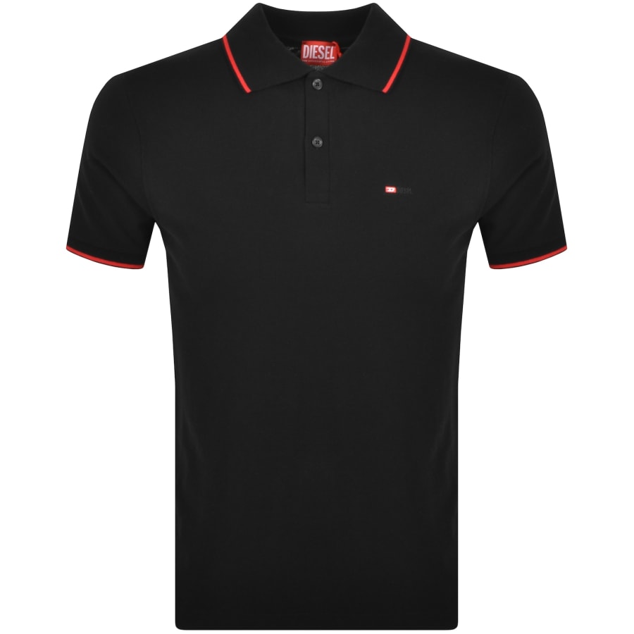Diesel T Ferry Microdiv Polo T Shirt Black